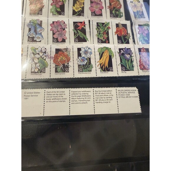 U.S. COMM SHEET OF 69 SCOTT#2696a 1992 29ct WILDFLOWERS MNH P#P2222 - Picture 6 of 9